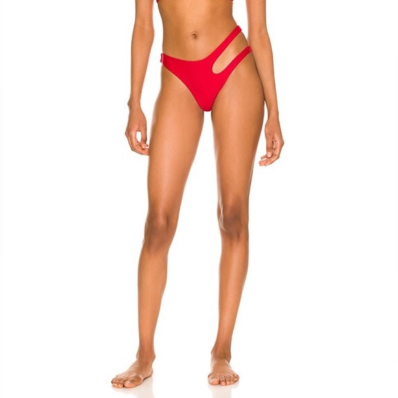 superdown Other - NWT SUPERDOWN Cherry Red Cut Out Misty Swim Bikini Bottom size XXS